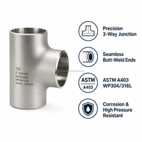 Raccord en T réducteur sans soudure en acier duplex 2205 SCH40S NACE MR0175, résistant aux chlorures, conforme ASME B16.9, directement de l'usine