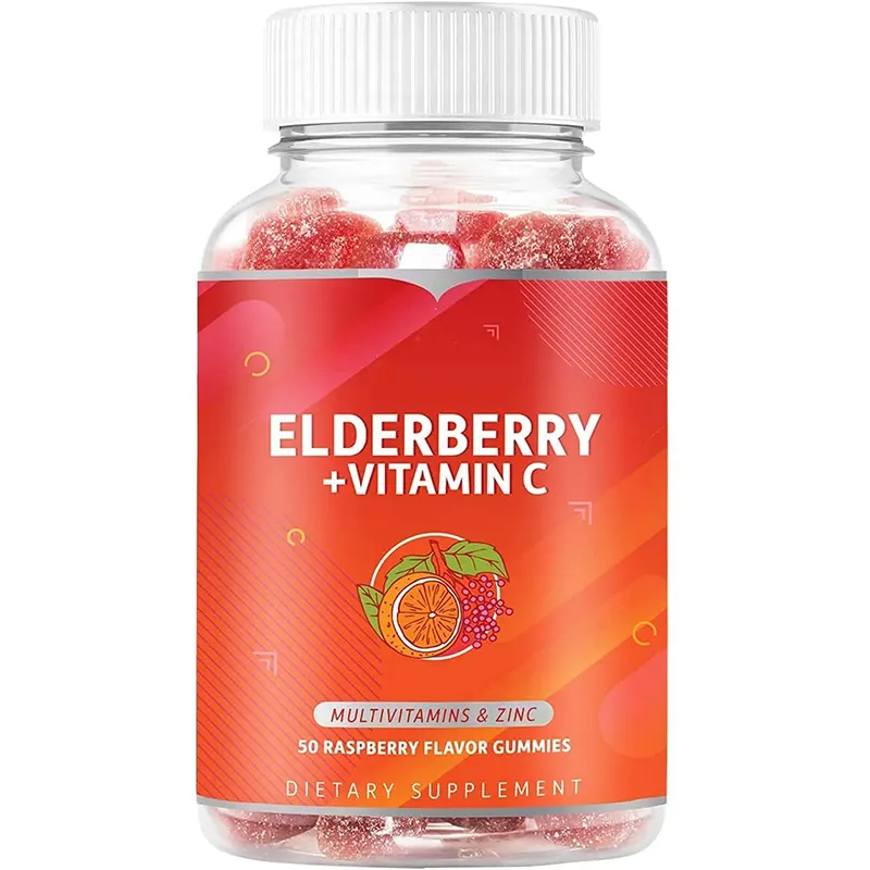 건강 관리 보충교재 multivitavitamins 비타민 C 후원 면역계를 가진 까만 Elderberry Gummies