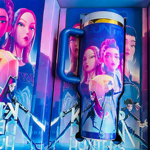Novelty Gifts Custom Brand Logo Cartoon Kpop K Pop Demon Hunters Double <b>Wall</b> 40oz <b>Insulated</b> Cup Vacuum Flask Tumbler with Box - Product Image 3