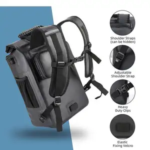 Bolsa de bicicleta refletora à prova d'água, 25l 100%, multiuso, pannier 3 em 1, bolsa de bicicleta traseira com compartimento para diário, compartimento para bicicleta