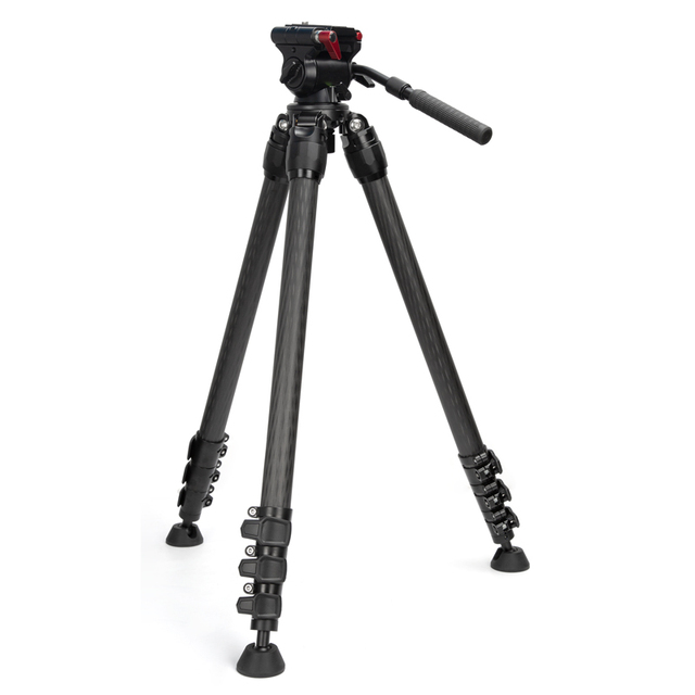 Manizek TP205 Professional Heavy Duty Camera Tripod Stand Carbon Fiber Video for DSLR SLR Camcorder