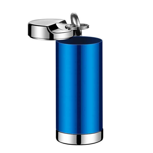 Metal Portable  Ash Tray Smokeless Custom LOGO Stainless Steel Pocket Ashtray Outdoor Tobacco Tray Mini Keychain Ashtray