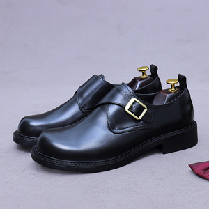 Zapatos formales de negocios de cuero genuino para hombre, talla grande, nuevo estilo, zapatos casuales modernos, zapatos con hebilla - Product Image 4