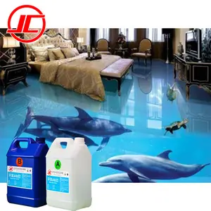 Water Clear Casting Resin, Transparent Epoxy Resin Glue for Epoxy 3D Floor Sticker