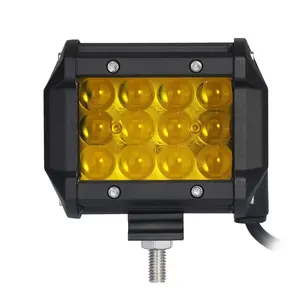 4D Reflectors Three Rows 12V 24V 36W 4x4 Off-road Led Work Light for Tractor Boat Truck SUV ATV