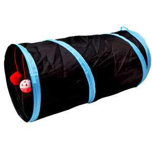 Tunnel repliable pour chat, jouet avec clochette fine et boule en peluche, Tubes combinables, livraison gratuite - Product Image 1