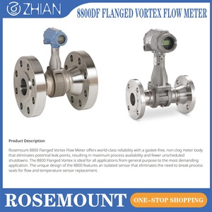 EMERSON Rosemounta 8800DF Flanged Vortex Flow Meter OEM <b>Liquid</b> Gas 4-20mA HART Pulse Output Sensor - Product Image 3
