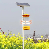 Lampe insecticide solaire tueur Vibration Lumières insecticides Terres agricoles Riz Jardin Attraper les insectes Moustiques