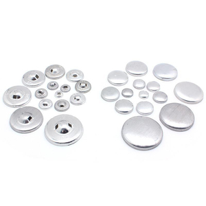 Phẳng Nhôm Cap Nhôm Cơ Sở Tùy Chỉnh Vải Bao Phủ Quần Áo Trần truồng Gói Nút - Product Image 2