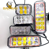 BAOBAO 4 6 8 10 12 Lentille En Aluminium 3570 Puce Blanc Jaune Flash LED Feux Auxiliaires Antibrouillard Phare pour Moto Vélo