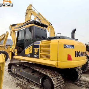 รถขุดไฮดรอลิกแบบตีนตะขาบ Komatsu PC160 มือสอง สภาพ 99% น้ำหนัก 16 ตัน พร้อมเครื่องยนต์ เกียร์ ปั๊ม และบุ้งกี๋ขนาด 0.65 เมตร - Product Image 2