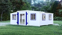 Maison conteneur à double extension, design moderne du milieu du siècle, espace multiplié pour appartement, hôtel, villa, pratique pour