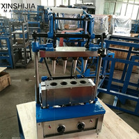 Machine commerciale mini automatique pour la fabrication de cornets de café comestibles, de cornets de glace croustillants et de cornets de gaufres pour snacks