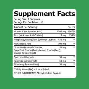 Factory Direct Quercetin Holunder-Hagebutten Nahrungs ergänzungs mittel Unterstützung <span class=keywords><strong>Vitamin</strong></span> <span class=keywords><strong>C</strong></span>-Kapsel - Product Image 2