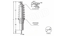Ensemble de douilles de transformateur moyenne tension ANSI 15kV 25kV 315A pour transformateurs de distribution immergés dans l'huile