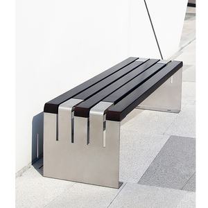 Banco de parque al aire libre de madera maciza de estilo europeo, asiento de respaldo anticorrosión para Patio, silla de ocio doble moderna para patio de Metal - Product Image 3