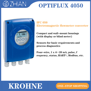 เครื่องวัดการไหลของของเหลว KROHNE แบบแม่เหล็ก DN250 250 มม. 10 นิ้ว เครื่องวัดการไหลแบบแม่เหล็ก OPTIFLUX4050 เซ็นเซอร์วัดการไหลแบบแม่เหล็ก - Product Image 1