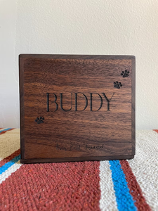Wooden Pet Urn Ashes Keepsake <b>Box</b> Wood Engraved for - Product Image 2