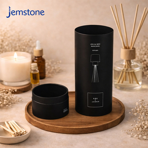 Emballage de tube en carton pour huile essentielle de luxe personnalisé, cylindre rond en kraft avec insert en EVA, emballage de tube en papier pour diffuseur de parfum - Product Image 1