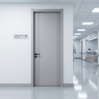 Porte intérieure en mélamine MDF minimaliste de luxe, panneau de porte à âme en bois massif, finition blanche pour la maison
