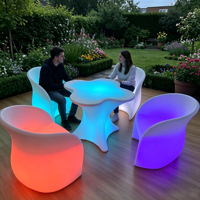 Ensembles de meubles de bar lumineux à LED personnalisés pour les discothèques, salon élégant avec 16 couleurs RVB, table LED pour fête en plein air