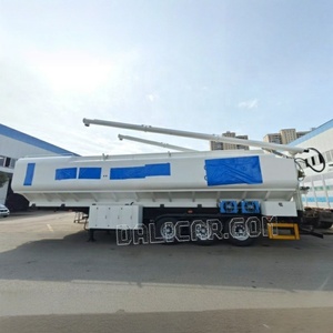 Remolque de alimentación a granel de acero de transmisión manual de 3 ejes de alta resistencia 55-60CBM <span class=keywords><strong>para</strong></span> ganadería y avicultura - Product Image 3