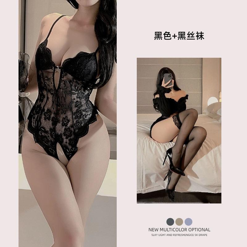 Black + black stockings