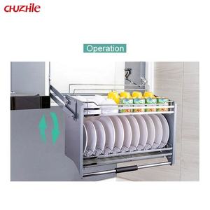 Accessori Multiuso <span class=keywords><strong>per</strong></span> Cucina, Cestello Elevabile <span class=keywords><strong>in</strong></span> Metallo Moderno, Ripiani Regolabili a Scomparsa, Cestello Elevatore <span class=keywords><strong>per</strong></span> Armadi - Product Image 4