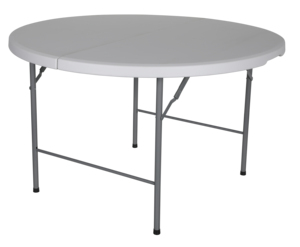 Bàn xếp dã ngoại ngoài trời tròn <span class=keywords><strong>120cm</strong></span>, chất liệu nhựa HDPE trắng, gấp gọn được, dùng cho cắm trại - Product Image 2