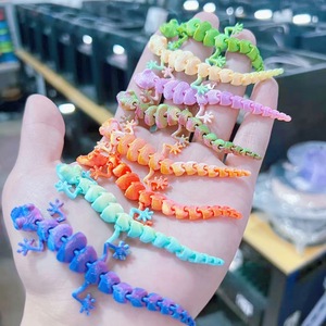 Gecko articulé imprimé en 3D, lézard flexible, jouet anti-stress, arc-en-ciel, animal imprimé en 3D, jouet sensoriel pour soulager le stress, cadeau original pour enfants - Product Image 2