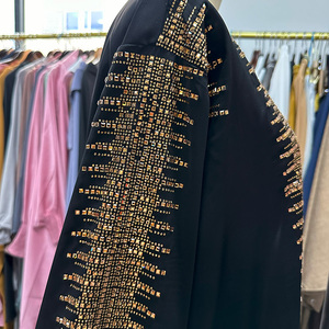 Vêtements islamiques du Moyen-Orient, <span class=keywords><strong>robe</strong></span> Abaya noire <span class=keywords><strong>de</strong></span> luxe sur mesure, ensemble <span class=keywords><strong>de</strong></span> robes Abaya <span class=keywords><strong>de</strong></span> Dubaï, orné <span class=keywords><strong>de</strong></span> pierres et <span class=keywords><strong>de</strong></span> perles - Product Image 5