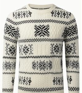 Pulls en coton d'hiver personnalisables pour hommes Pull surdimensionné avec design jacquard Col rond à la mode-Respirant à la mode - Product Image 2
