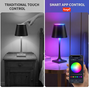 Lampe de table intelligente Tuya Wifi sans fil rechargeable pour restaurant, avec contrôle multi-groupe moderne, barre d'ambiance RGB et application de synchronisation - Product Image 4