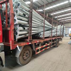 야외 도로 4m 5m 6m 7m 8m 9m 10m 12m 더블 싱글 암 가격 아연 도금 강철 태양 광 가로등 기둥 - Product Image 4