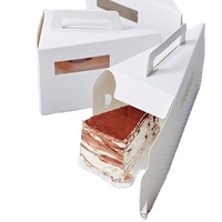 Cajas para Pasteles con Logotipo Personalizado de Alta Calidad al por Mayor, Cajas para Pasteles con Asa, Embalaje para Pasteles de Papel Kraft, Embalaje para Pasteles Blanco Personalizado