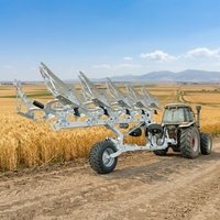 Charrue à socs réversible diesel série Pioneer, semi-remorquée, robuste, avec composants d'engrenage et de roulement pour le labour et le travail du sol