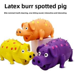Sıcak satış eğitim Pet oyuncak gürültülü lateks çapaklar köpekler ve kediler için diş taşlama domuz çığlık ile Pet oyuncak - Product Image 3