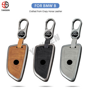 Coque de protection pour <span class=keywords><strong>clé</strong></span> de voiture en cuir en alliage de zinc pour <span class=keywords><strong>BMW</strong></span> 3 5 7 Series G20 G30 X1 X4 X5 X3 45e G05 X6 <span class=keywords><strong>F20</strong></span> G21 F40 F80 Accessoires de voiture - Product Image 5