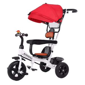 2025 <span class=keywords><strong>poussette</strong></span> de bébé de tricycle en plastique pour enfants à la mode avec parasol pour 1-5 ans beau prix - Product Image 1