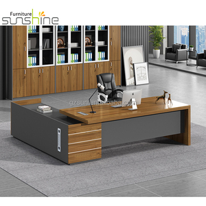 Ánh nắng mặt trời gỗ hiện đại điều hành CEO bàn 5 cm Độ dày bảng Top Sồi/Walnut Màu văn phòng CEO Ông Chủ bàn với ngăn kéo - Product Image 3