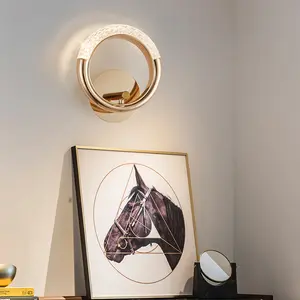 Nordic ışık lüks duvar lambası modern oturma odası arka plan duvar yatak odası başucu lambası altın küpe lamba