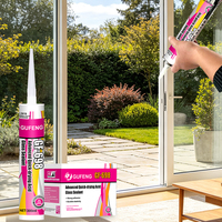 GF698 Vente directe d'usine, mastic transparent haute performance, colle silicone acide pour le collage du verre et des fenêtres