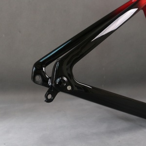 Full Carbon Fiber T1000 Black Red <b>Paint</b> Desgin Disc Road Bike <b>Frame</b> TT-X38 Tire 700X32C - Product Image 4