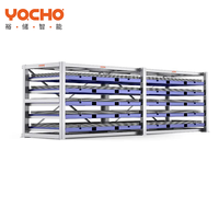 Étagère à tiroirs industrielle robuste pour entrepôt, avec roulettes, revêtement anti-rouille par poudrage, durable, compatible chariot élévateur