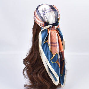 Bufanda cuadrada de satén personalizada para mujer, chal de 90cm, para vestido, otras bufandas, ropa judía - Product Image 2