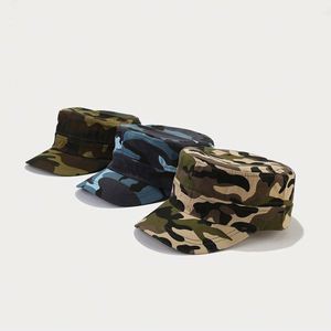 2023 Outdoor Camo Sports <b>Caps</b> Best Quality <b>Summer</b> Fishing Sun Visor Hat <b>Flat</b> Top Camouflaged Baseball <b>Cap</b> Custom Logo Street - Product Image 3