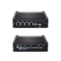 Mini PC industriel compact sans ventilateur N100 N150 N305, double COM RS232 RS485, double affichage DP, PXE WOL, appliance pare-feu réseau