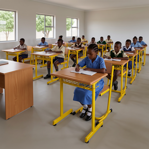 Offre Spéciale – Ensemble Table et Chaise Élève Monoplace Moderne en Métal et Bois pour Salle de Classe du Lycée, Durable – Aoyasi PT-306F - Product Image 2