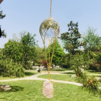 Boule de cristal K9 DIY, lumineuse, naturelle, pour jardin, fenêtre, gravure parachute, Noël, amour, ornement suspendu en cristal brut