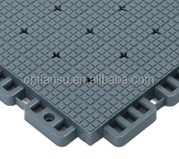 Dalles de sol pour terrain de basket extérieur TIANSU, taille 25x30 pieds, bleu et gris foncé, terrain de basket de jardin